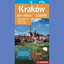 Kraków +3. Plan miasta 1:20 000