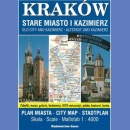 Kraków. Stare Miasto i Kazimierz. Plan miasta 1:4 000 foliowany