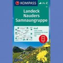 Landeck, Nauders, Samnaungruppe. Mapa turystyczna 1:50 000.