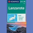 Lanzarote (Wyspy Kanaryjskie). Mapa turystyczna 1:50 000.