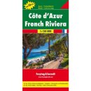 Lazurowe Wybrzeże (Cote d'Azur, French Riviera). Mapa turystyczna 1:150 000.