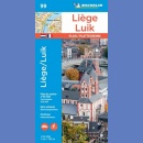 Liege (Luik). Plan miasta 1:10 000.