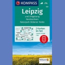 Lipsk i okolice (Leipzig und umgebung). Zestaw 2 map turystycznych 1:50 000