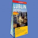 Lublin, Świdnik 1:20 000 Laminowany plan miasta.