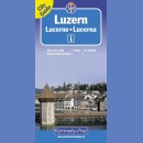 Lucerna (Luzern). Plan miasta 1:10 000. 