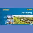 MainRadweg: Bayreuth-Mainz (Szlak rowerowy Men: Bayreuth-Moguncja). Laminowany przewodnik i atlas 1:75 000.