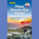 Mapa Korony gór polskich. Mapa turystyczna 1:350 000.