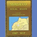 Maroko: Azilal M`Goun. Mapa topograficzna 1:160 000.