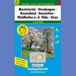 Mostviertel, Strudengau, Donauland, Amstetten, Waidhofen a.d. Ybbs, Steyr. Mapa turystyczna 1:50 000