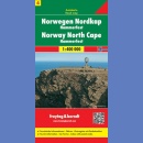 Norwegia ark. 4. Nordkap, Hammerfest. Mapa samochodowa 1:400 000.