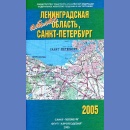 Obwód Leningradzki, Sankt Petersburg (Leningradskaja oblast). Atlas 1:200 000.