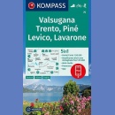Okolice Trydentu (Valsugana, Trento, Pine, Levico, Lavarone). Mapa turystyczna 1:50 000.