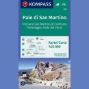 Pale di San Martino, Fiera di Primiero. Mapa turystyczna 1:25 000