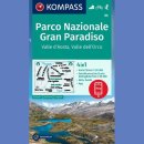 Park Narodowy Gran Paradiso, Valle d'Aosta, Valle dell' Orco. Mapa turystyczna 1:50 000 wodoodporna.