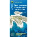 Paros, Antiparos. Mapa topograficzno-turystyczna 1:40 000/1:22 000.