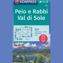 Peio, Rabbi, Val di Sole (Dolina Słońca).<BR>Mapa turystyczna 1:25 000