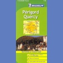 Francja: Perigord, Quercy. Mapa turystyczna 1:150 000.