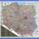 Polska. Mapa administracyjno-drogowa 1:1 100 000. Mapa ścienna.