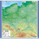 Polska. Mapa fizyczna 1:500 000. Mapa ścienna.
