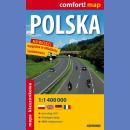 Polska. Mapa samochodowa kieszonkowa 1:1 400 000. comfort! map
