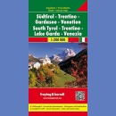 Południowy Tyrol, Trentino, Jez. Garda, Wenecja. Mapa turystyczna 1:200 000