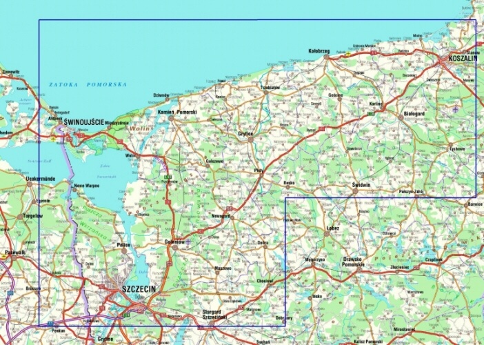 Pomorze Zachodnie. Bornholm. Mapa Turystyczna 1:160 000. :: MAPY ...