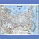 Rosja (Federacja Rosyjska). Mapa administracyjno-fizyczna 1:12 617 000.