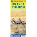 Rwanda, Burundi. Mapa turystyczna 1:300 000