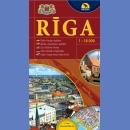 Ryga (Rīga). Plan miasta 1:18 000.