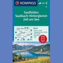 Saalfelden, Saalbach, Zell am See. Mapa turystyczna foliowana 1:50 000.