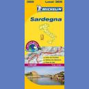 Sardynia (Sardegna).<BR>Mapa samochodowa 1:200 000