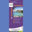 Sardynia (Sardinia). Mapa turystyczna 1:200 000.