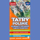 Schematy szlaków turystycznych Tatr Polskich. 4 mapki przestrzenne + panoramy