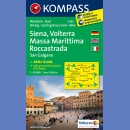 Siena, Volterra, Massa Maritti, Roccastrada. Mapa turystyczna 1:50 000 laminowana