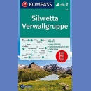 Silvretta, Verwallgruppe. Mapa turystyczna 1:50 000 laminowana.