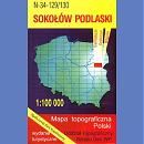 Sokołów Podlaski N-34-129/130<BR>Mapa topograficzna 1:100 000. Wydanie turystyczne 