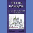 Stare Powązki w Warszawie. Plan cmentarza 1:2 500.