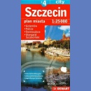 Szczecin +4. Plan miasta 1:25 000