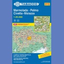 T015: Marmolada, Pelmo, Civetta, Moiazza. Mapa turystyczna 1:25 000.