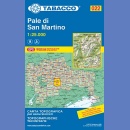 T022: Pale di San Martino. Mapa turystyczna 1:25 000.