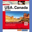 USA, Kanada, Meksyk. Atlas samochodowy 1:750 000-1:4 000 000.