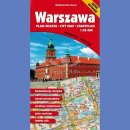 Warszawa. Plan miasta 1:28 000 foliowany
