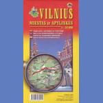 Wilno i okolice Wilna (Vilnius miestas ir apylinkės). Mapa turystyczna 1:50 000