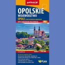 Województwo opolskie. Mapa 1:190 000. Opole. Plan miasta 1:20 000.