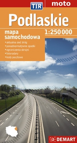 Województwo podlaskie dla zawodowców. Mapa samochodowa 1:250 000 TIR ...