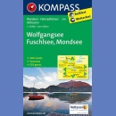 Wolfgangsee, Fuschlsee, Mondsee. Mapa turystyczna 1:25 000 laminowana