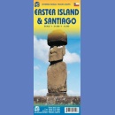Wyspa Wielkanocna (Easter Island), Santiago. Mapa turystyczna 1:24 000. Plan 1:12 500.