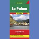 Wyspy Kanaryjskie: La Palma. Mapa samochodowa 1:40 000.